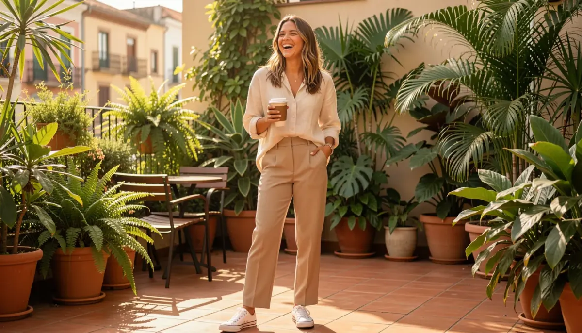 34 Ideias de Como Usar Calça de Alfaiataria no Look Casual com Tênis