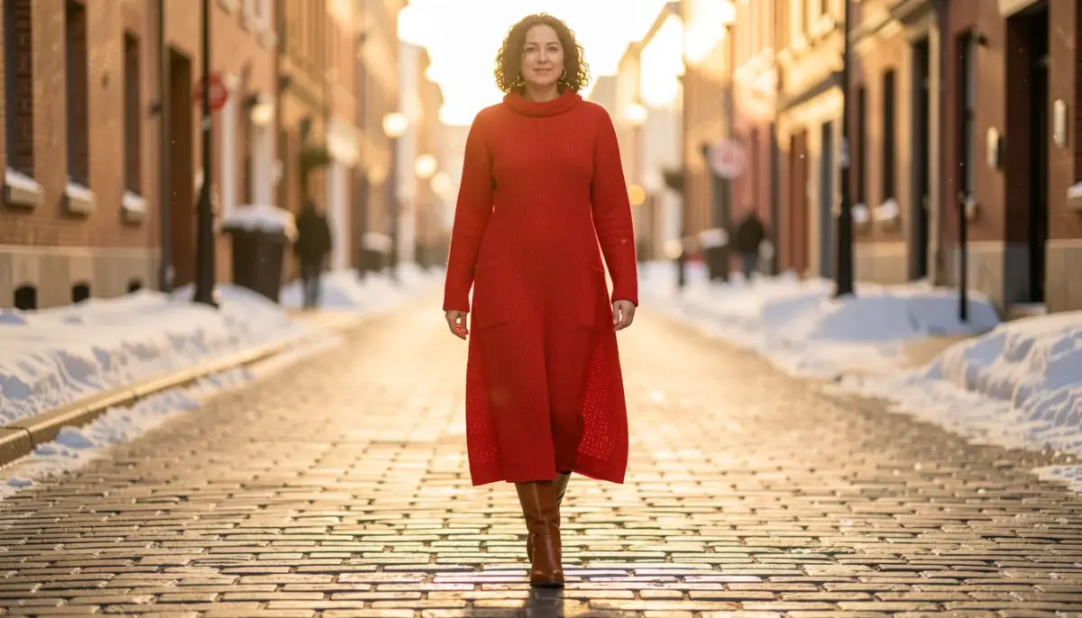 38 Ideias de Looks de Vestido Longo com Bota no Inverno para Arrasar