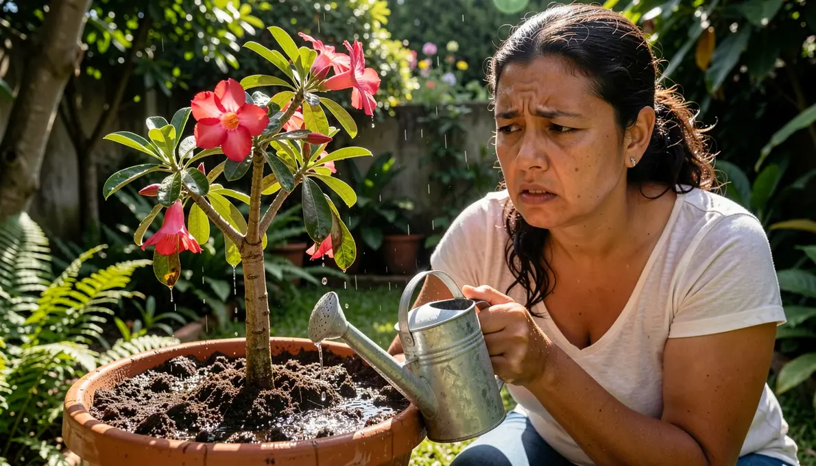 Mito Ou Verdade Regar Rosa Do Deserto Com Água Da Chuva