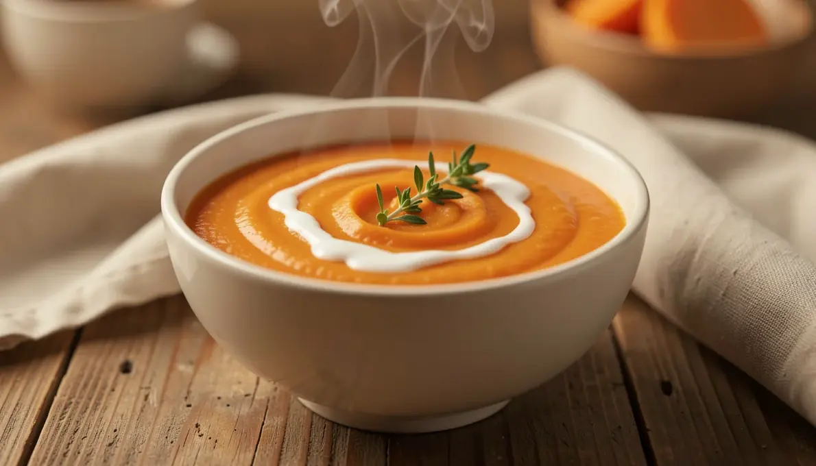 Sopa de Batata Doce com Cenoura Cremosa e Fácil