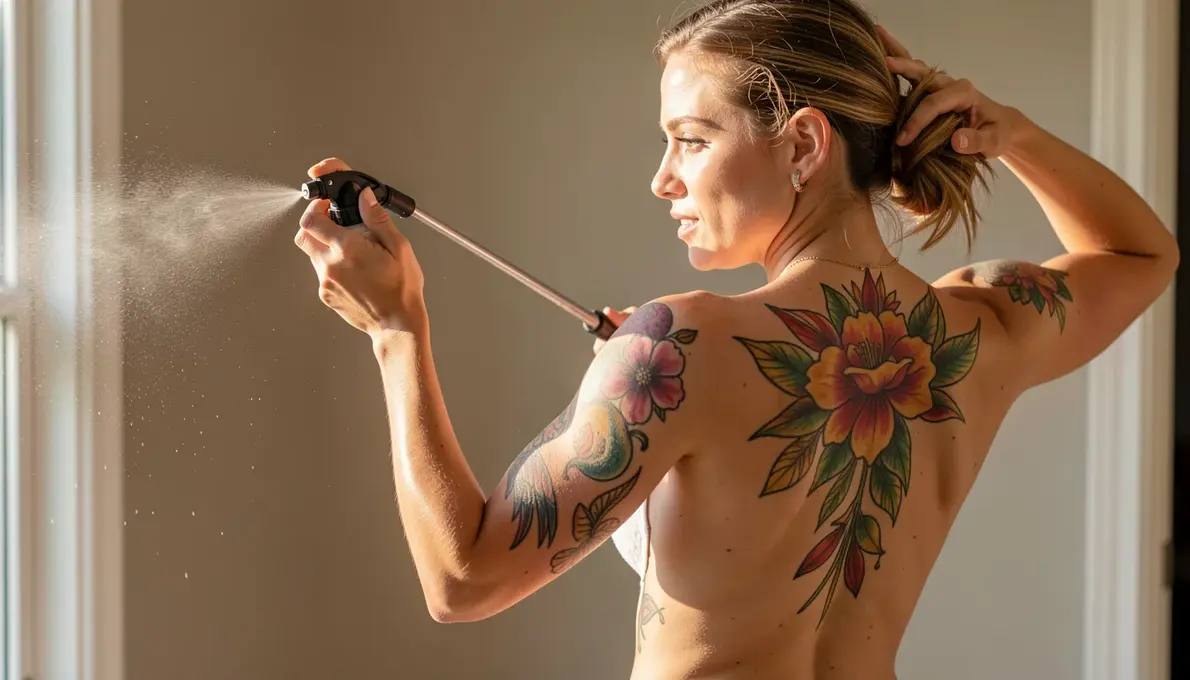 Tatuagem Nas Costas: Cuidados Com Protetor Solar Sozinha em Casa