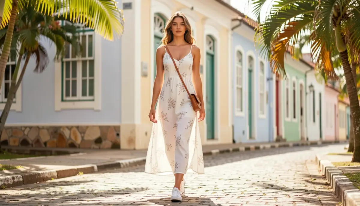 30 Ideias de como usar tênis branco combinando com vestido longo casual em 2026