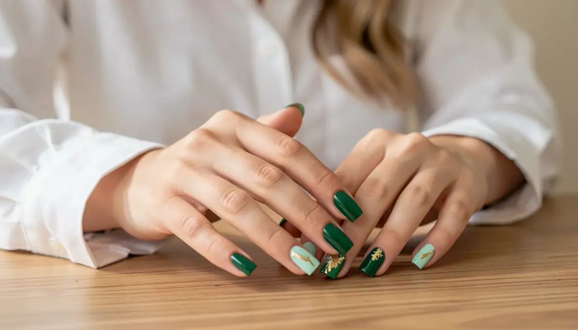 44 Ideias de Unhas Decoradas em Gel Verde para Arrasar