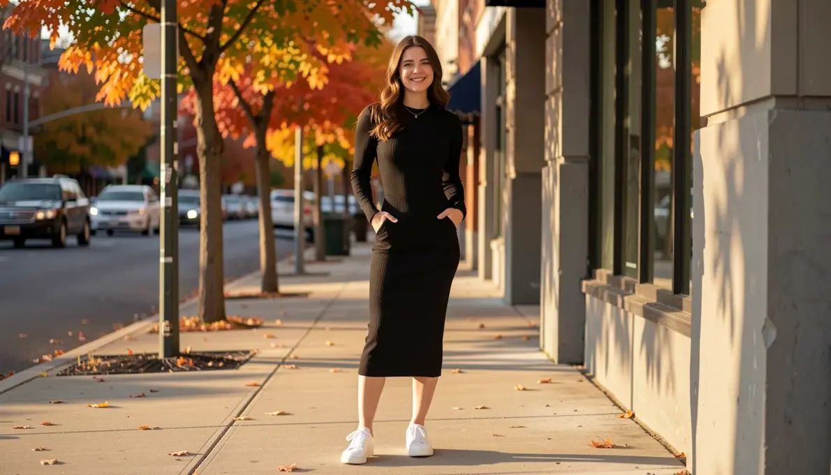 35 Ideias de Como Usar Vestido Preto Combina com Tênis Branco