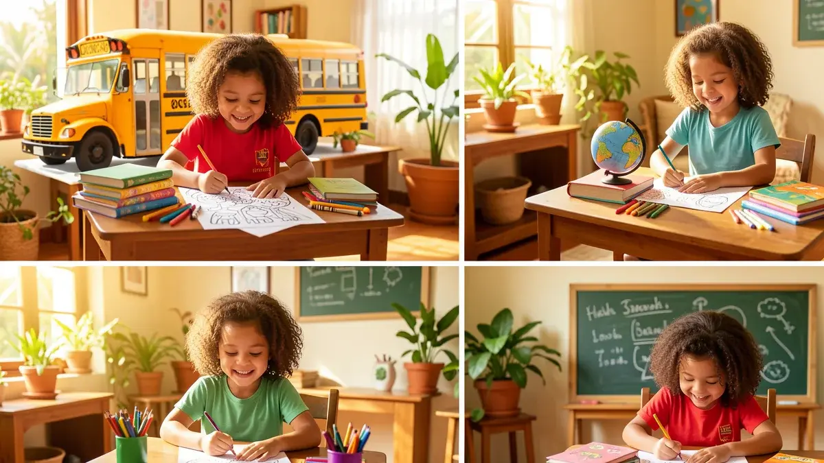 Desenhos de Volta às Aulas para Colorir (Atividades Lúdicas)