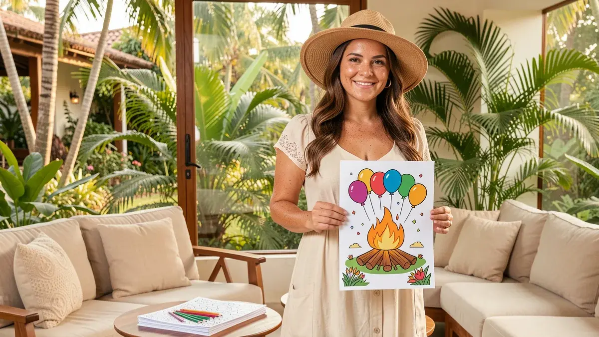 Festa Junina para Imprimir: Desenhos Grátis para Colorir
