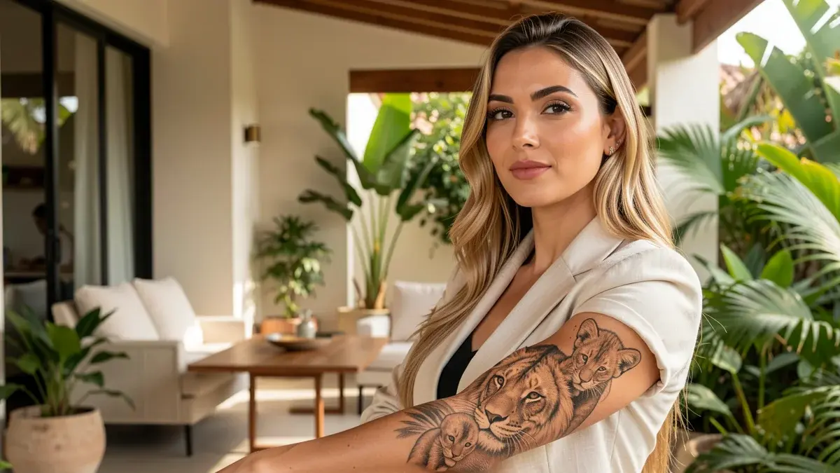 Tatuagem Leoa e Filhote: Lindas Ideias e Significado