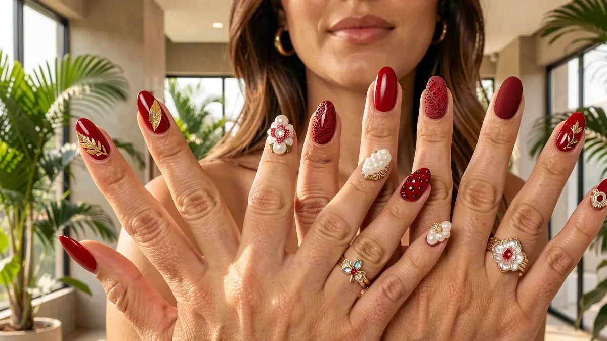 Unhas Vermelhas Decoradas: 22 Ideias para Copiar no Salão ou em Casa